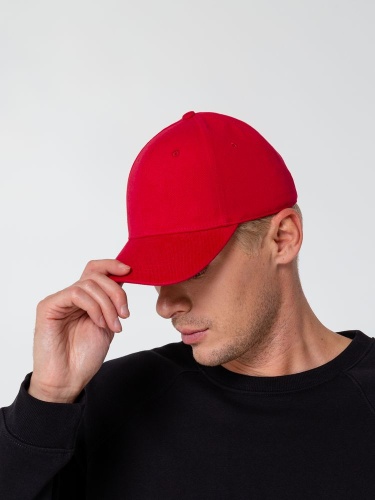 Бейсболка Hillside, красная фото 4