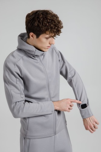 Куртка с капюшоном унисекс Begi, серая фото 5 Куртка с капюшоном унисекс Begi, серая фото 5