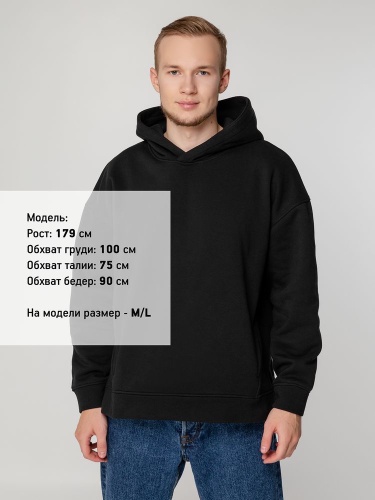 Худи оверсайз унисекс Tolla, черное фото 12 Худи оверсайз унисекс Tolla, черное фото 12