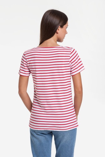 Футболка женская Grand Granat New, белая с красным фото 6