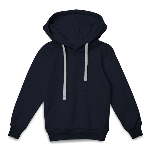 Толстовка с капюшоном детская Kirenga Kids, темно-синяя Толстовка с капюшоном детская Kirenga Kids, темно-синяя