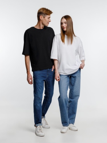 Футболка оверсайз унисекс Base Space, черная фото 5