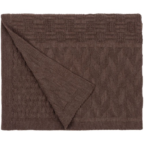 Плед Snippet, коричневый меланж фото 4