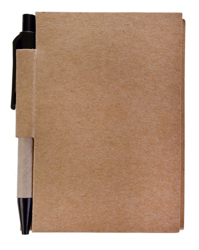 Мини-блокнот Eco Light c ручкой с черными элементами Мини-блокнот Eco Light c ручкой с черными элементами
