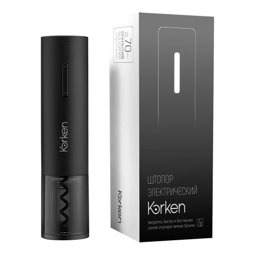 Электрический штопор Korken X, черный фото 3