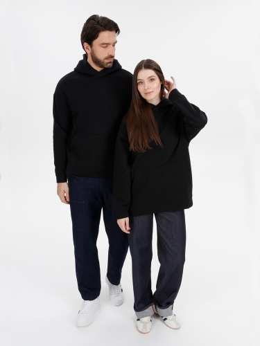 Худи оверсайз унисекс Snuggie, черное фото 5 Худи оверсайз унисекс Snuggie, черное фото 5