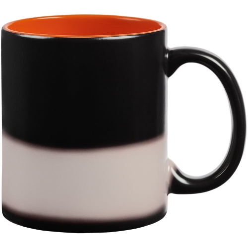 Кружка-хамелеон On Display, матовая, оранжево-черная фото 4 Кружка-хамелеон On Display, матовая, оранжево-черная фото 4