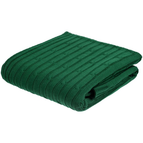 Плед Remit, темно-зеленый фото 3