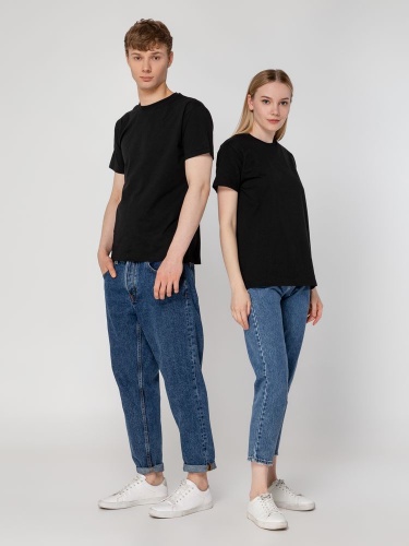 Футболка унисекс T-Bolka 160, черная фото 13