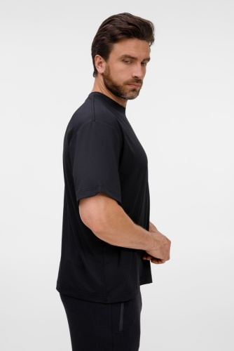 Футболка из бифлекса Morfiss, черная фото 7