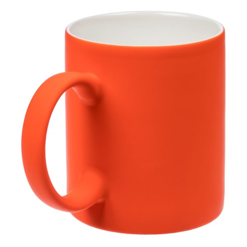 Кружка Promo Soft c покрытием софт-тач, оранжевая фото 3