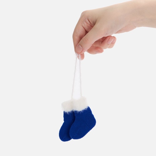 Подвеска на елку «Вьюжка», носочки, синяя фото 2 Подвеска на елку «Вьюжка», носочки, синяя фото 2