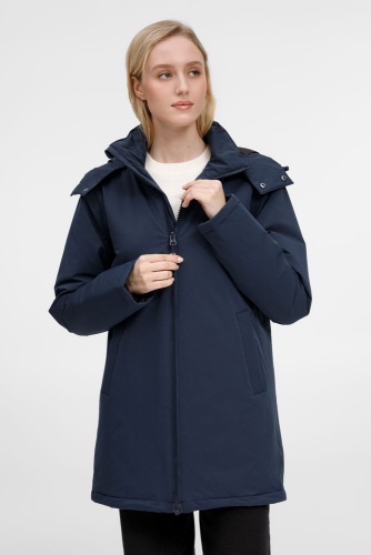 Куртка-парка унисекс Sfera, темно-синяя Куртка-парка унисекс Sfera, темно-синяя