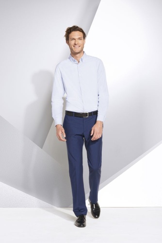 Рубашка мужская Beverly Men, белая с синим фото 5