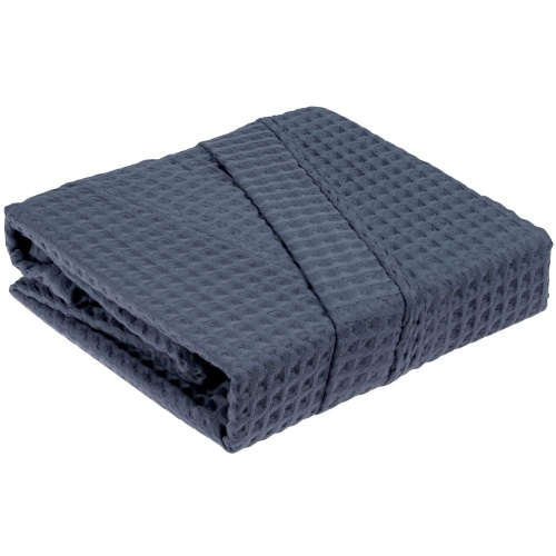 Халат вафельный мужской Boho Kimono, темно-синий (графит) фото 8