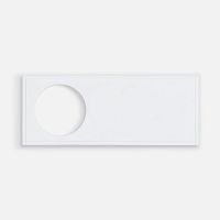 Лейбл из ПВХ с вырубкой «Круг», белый