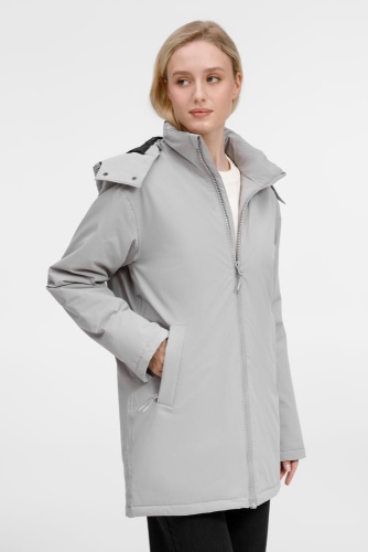 Куртка-парка унисекс Sfera, светло-серая фото 6 Куртка-парка унисекс Sfera, светло-серая фото 6