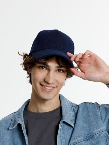 Бейсболка Woolridge, темно-синяя фото 3 Бейсболка Woolridge, темно-синяя фото 3