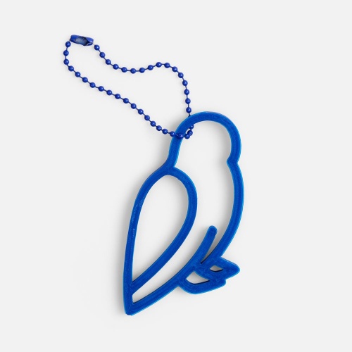 Подвеска «Сова», 3D-печать, синяя фото 4