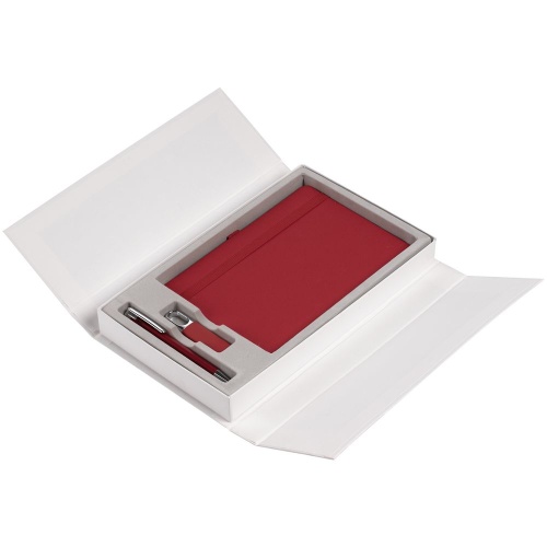 Коробка Triplet под ежедневник, флешку и ручку, белая фото 3 Коробка Triplet под ежедневник, флешку и ручку, белая фото 3