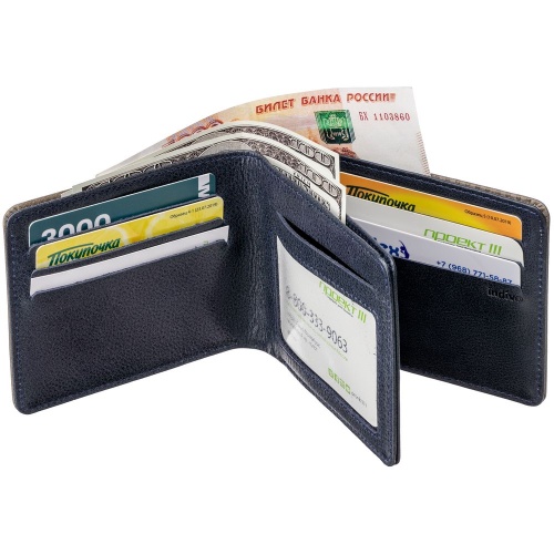 Портмоне inCase, серое с синим фото 3 Портмоне inCase, серое с синим фото 3