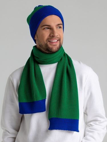 Шапка Snappy, зеленая с синим фото 6 Шапка Snappy, зеленая с синим фото 6