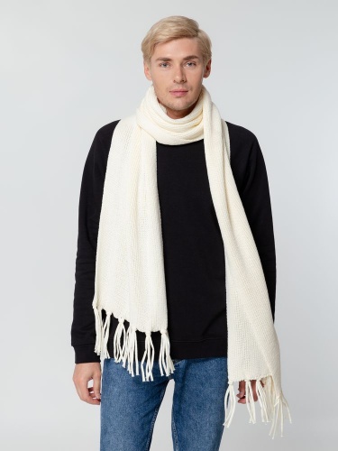 Шарф Flette, молочно-белый фото 5