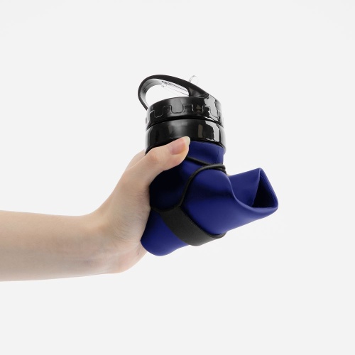 Складная бутылка для воды Langfossen, синяя фото 6