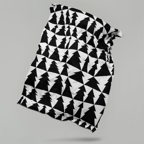 Плед «Танцующий лес», черно-белый фото 8 Плед «Танцующий лес», черно-белый фото 8