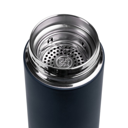 Термос с ситечком Percola, темно-синий фото 2 Термос с ситечком Percola, темно-синий фото 2