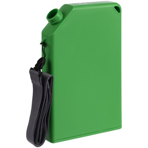 Плоская бутылка для воды Flacon, зеленая фото 3