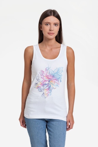 Майка женская Vibrance, белая Майка женская Vibrance, белая