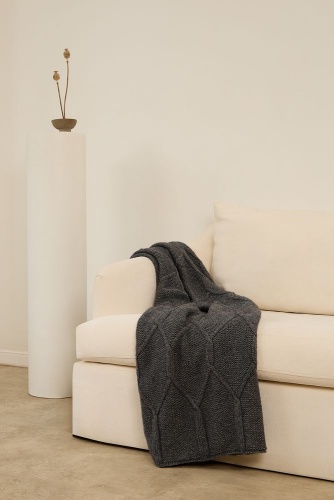 Плед Curve Verve, серый меланж (маренго) фото 4