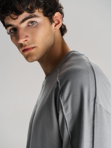 Свитшот унисекс Vozduh, светло-серый фото 4 Свитшот унисекс Vozduh, светло-серый фото 4