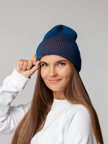 Шапка Nobilis, бирюзовая с терракотовым фото 6