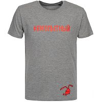 Футболка мужская «Яжопытный», серый меланж