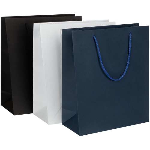 Пакет бумажный Vid L, синий фото 2