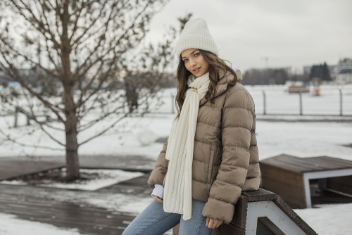 Шапка Nordkyn, молочно-белая фото 5