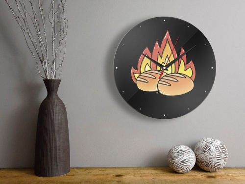 Часы настенные «Булки горят» фото 3 Часы настенные «Булки горят» фото 3