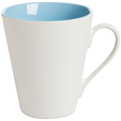 Кружка New Bell матовая, белая с голубым Кружка New Bell матовая, белая с голубым