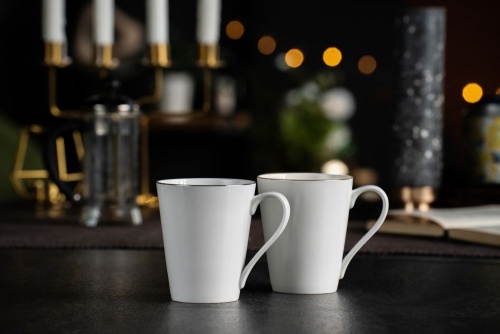 Кружка Select, белая с серебристой отводкой фото 6 Кружка Select, белая с серебристой отводкой фото 6