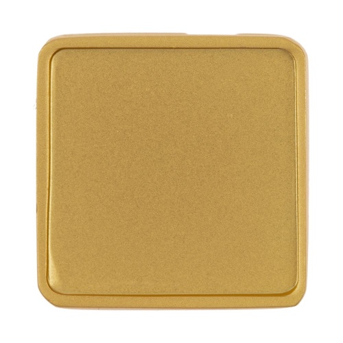 Квадратный шильдик на резинку Epoxi, матовый золотистый Квадратный шильдик на резинку Epoxi, матовый золотистый