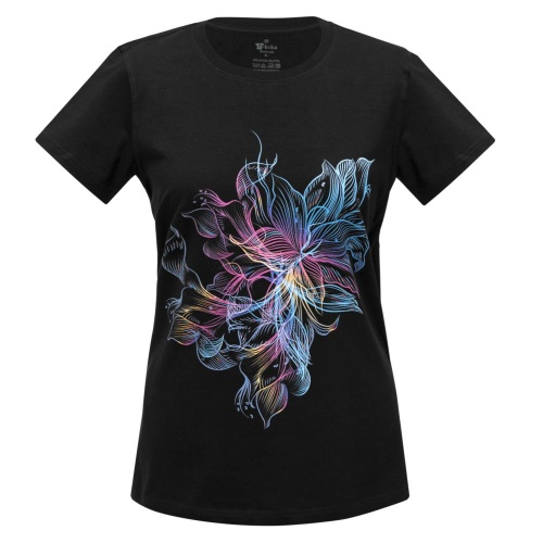 Футболка женская Vibrance, черная фото 3