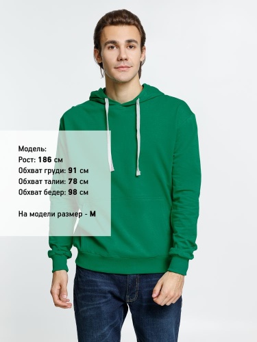 Толстовка с капюшоном Kirenga, зеленая фото 4 Толстовка с капюшоном Kirenga, зеленая фото 4