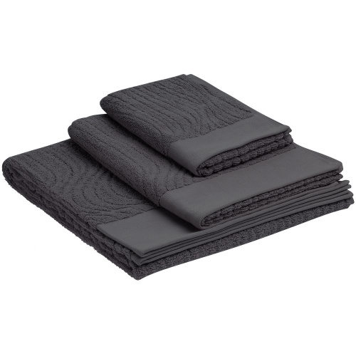 Полотенце New Wave, среднее, серое фото 5