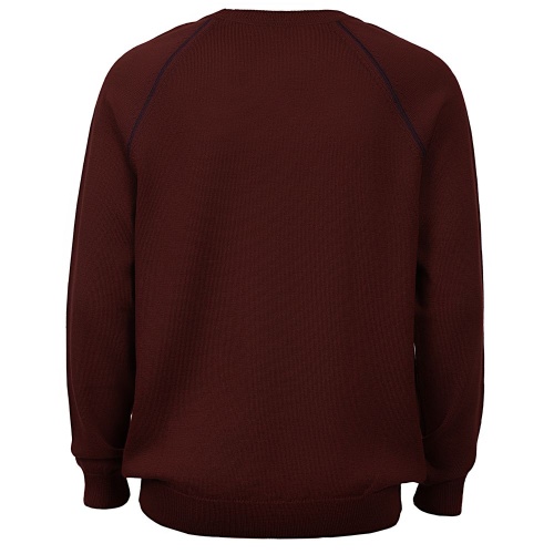 Джемпер Stitch с контрастной отделкой, бордовый с синим фото 3 Джемпер Stitch с контрастной отделкой, бордовый с синим фото 3