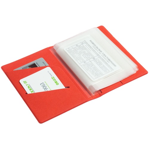 Обложка для автодокументов Devon, красная фото 4