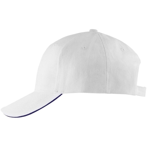 Бейсболка Buffalo, белая с темно-синим Бейсболка Buffalo, белая с темно-синим