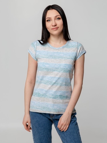 Футболка женская Rayet Lady двусторонняя, голубая с зеленым фото 13