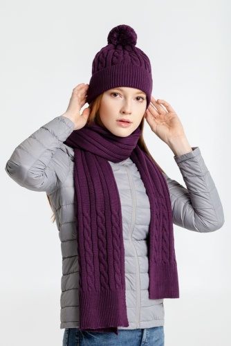 Шарф Heat Trick, баклажановый фото 6 Шарф Heat Trick, баклажановый фото 6